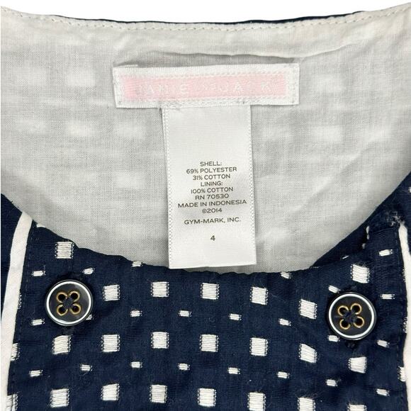 JANIE AND JACK Girls Navy Dress 4 - Picture 2 of 6